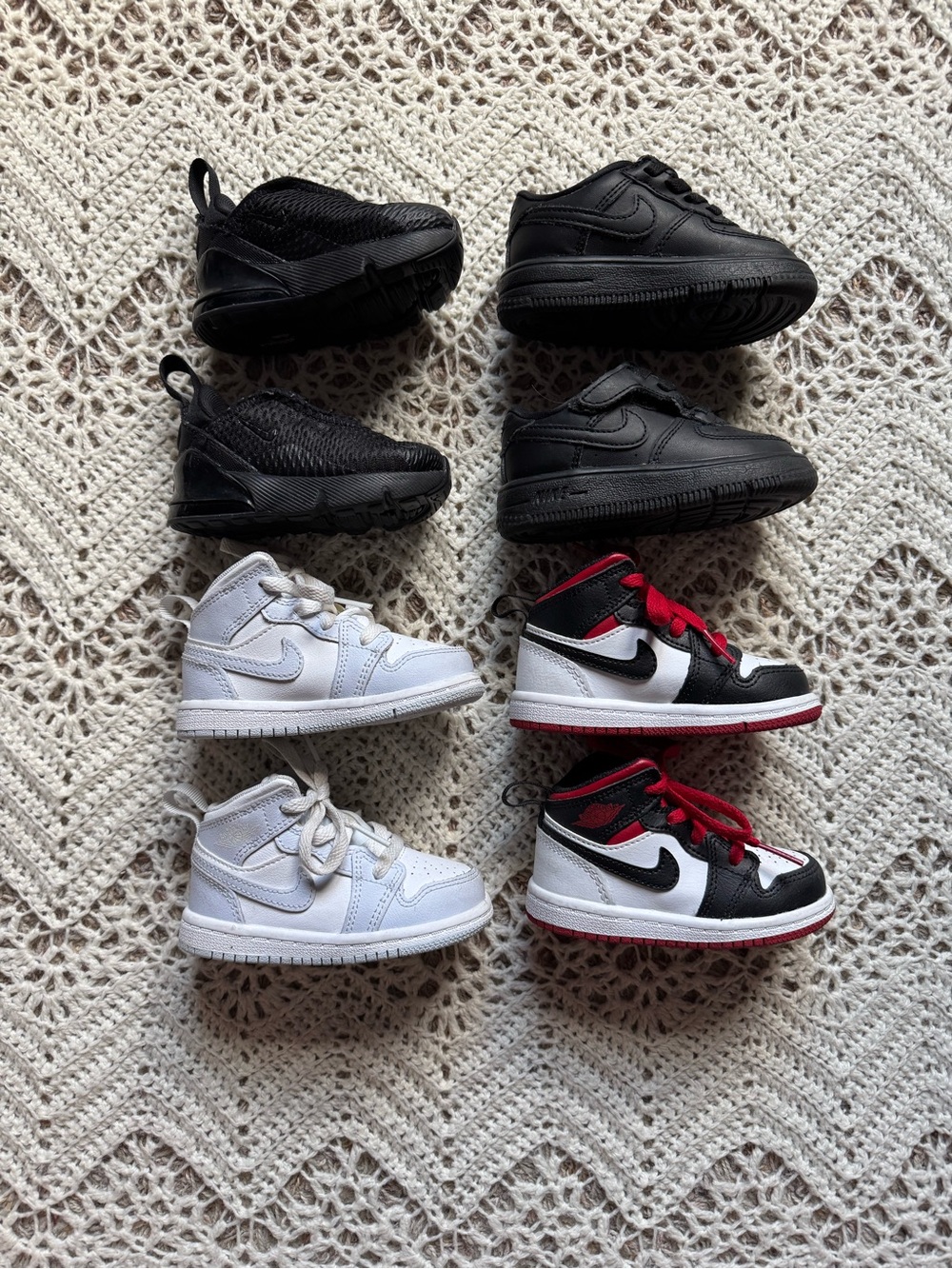 Nike Baby Air Jordan’s Nike Shoes Size 5c Baby Shoes 4 Pairs 12-18 Month